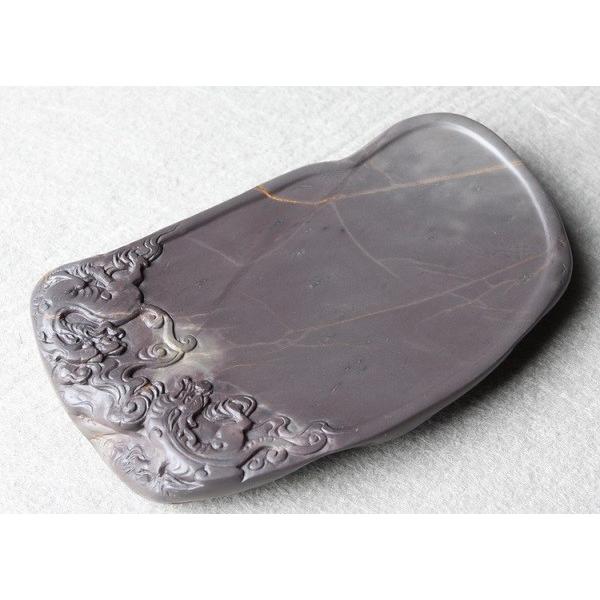 端渓硯 老坑 約5吋 蚣蝮硯 120×73×20mm 一点物 すずり : 書道用品 緑風