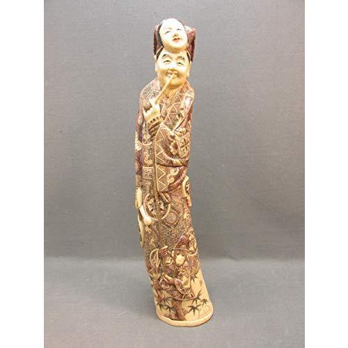 象牙風 精密彫刻 置物 猿回し 高さ44cm 玉昇銘 : 良品倶楽部 - 通販