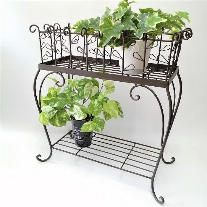 ガーデニング 雑貨 棚 花台 フラワースタンド アイアン アンティーク