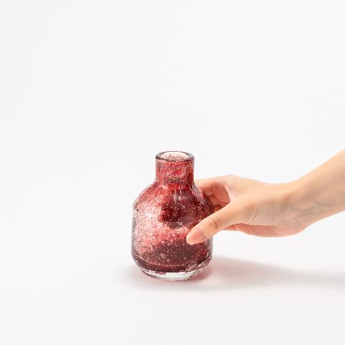 ヘンリーディーン V.BarbatXS ガーネット ガラス花瓶 花器 HenryDean