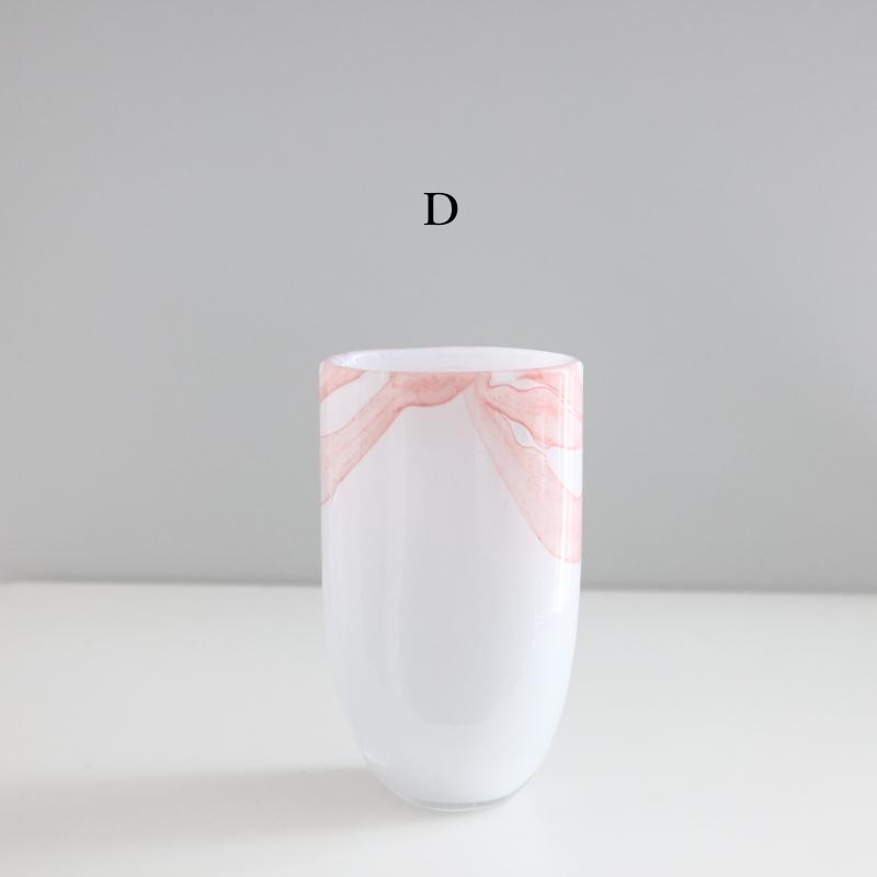 HenryDean ヘンリーディーン ジョー アクアレルピンク ガラス花瓶 花器