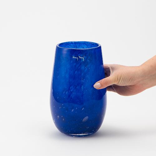 HenryDean ヘンリーディーン ソンボルハイS ガラス花瓶 花器 ブルー系