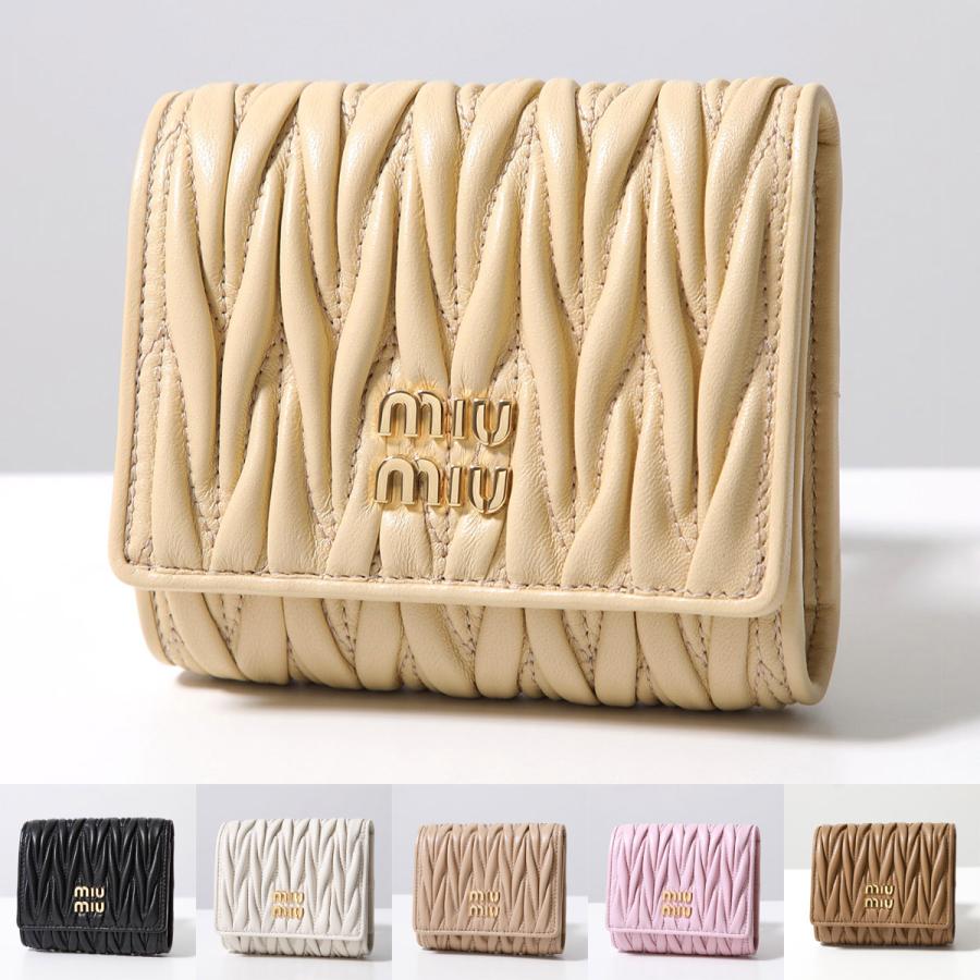 miu miu（ミュウミュウ） 三つ折り財布 MATELASSE マテラッセ 5MH033