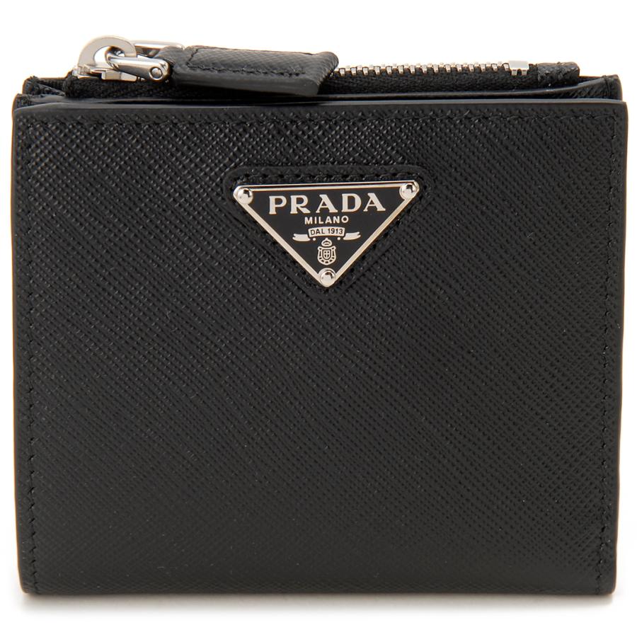 PRADA（プラダ） クリアランスセール 二つ折り財布 メンズ ブラック