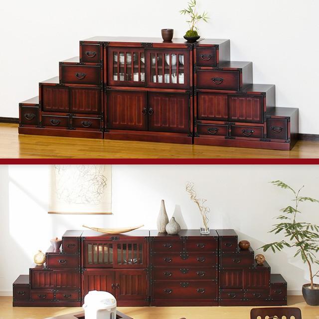 たんす 和ダンス 民芸調 チェスト 幅67 引出し5杯 タンス 引出箪笥 和