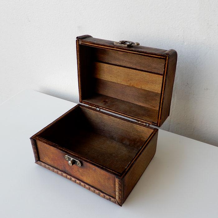 ウッドボックス 2個セット ブラウン トランクボックス ビンテージ