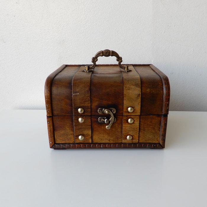 ウッドボックス 2個セット ブラウン トランクボックス ビンテージ