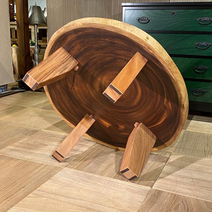 730-540 モンキーポッド一枚板 輪切り テーブル 一枚板テーブル 座卓