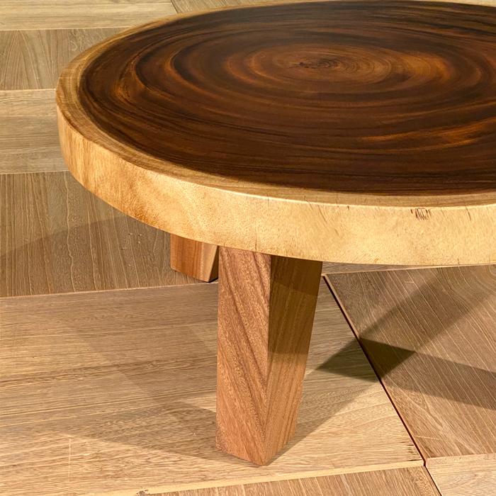 730-540 モンキーポッド一枚板 輪切り テーブル 一枚板テーブル 座卓