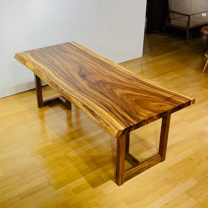 モンキーポッド一枚板ダイニングテーブル 幅197cm 一枚板 テーブル