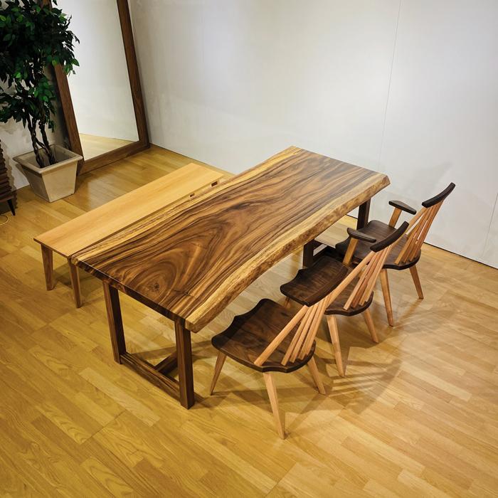 モンキーポッド一枚板ダイニングテーブル 幅197cm 一枚板 テーブル