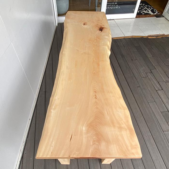 一枚板 無垢 栃 とち トチ カウンター テーブル ハイテーブル 169cm 栃