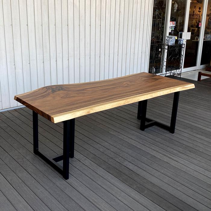 モンキーポッド 一枚板テーブルW210（兼用脚付）一枚板 テーブル