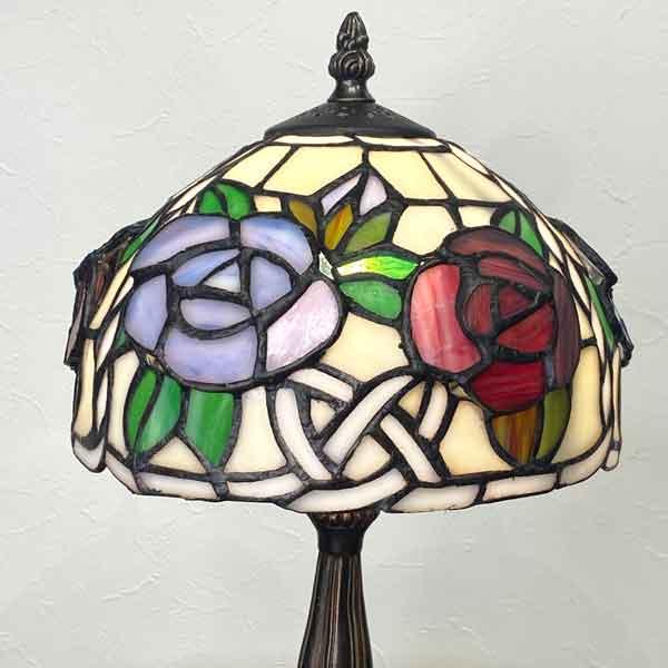 ステンドランプ 立体の薔薇 ランプ ステンドガラス スタンド照明