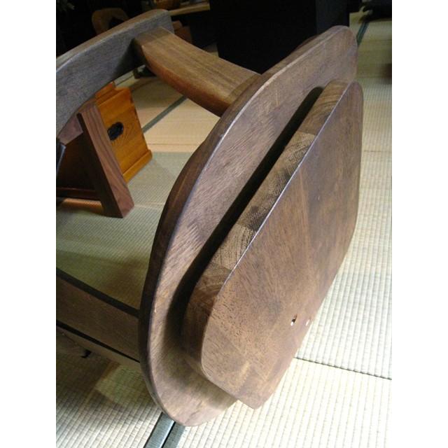 回転座椅子 ロータイプ 座椅子 タモ材 モダン 和モダン : 手づくり家具