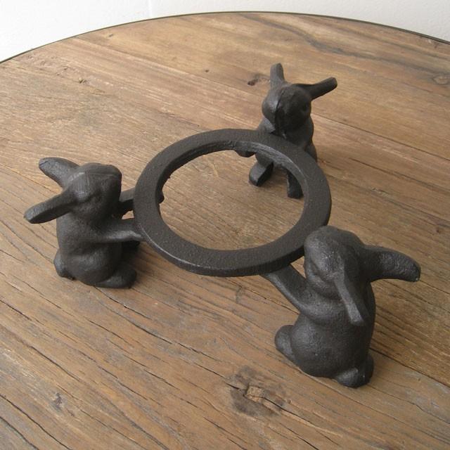 五徳 うさぎ 鉄製 火鉢 囲炉裏 : 手づくり家具 ウッドギャラリー樹