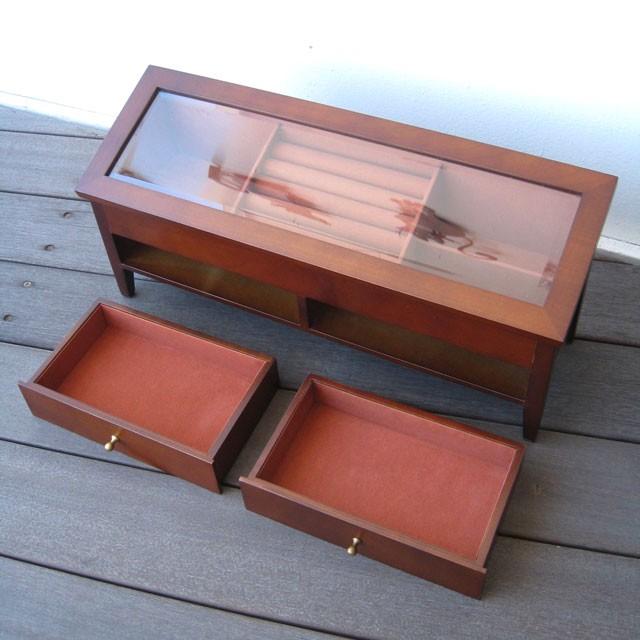 ジュエリーケース アクセサリーケース アクセサリー収納 木製 ダーク