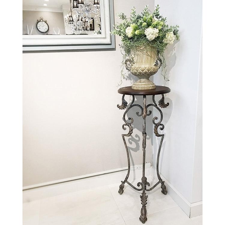 サイドテーブル 花台 アイアン 玄関 モダン おしゃれ コンパクト