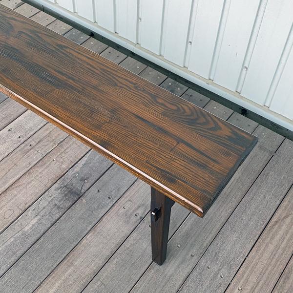 ベンチ 木製ベンチ 椅子 長椅子 イス タモ無垢 浮作り仕上げ ベンチ