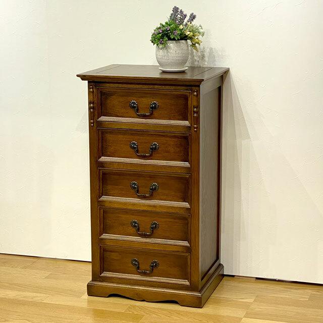 チェスト サイドチェスト 5段チェスト 高さ80 クラシック アンティーク