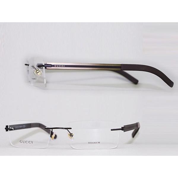 GUCCI グッチ メガネフレーム ブランド 縁無し フチなし 2203-WWY