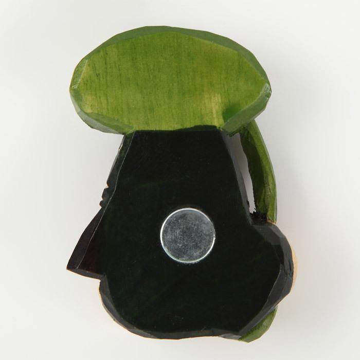 木彫り民芸品 コロポックル マグネット 若 手彫り アイヌ 民族 北海道