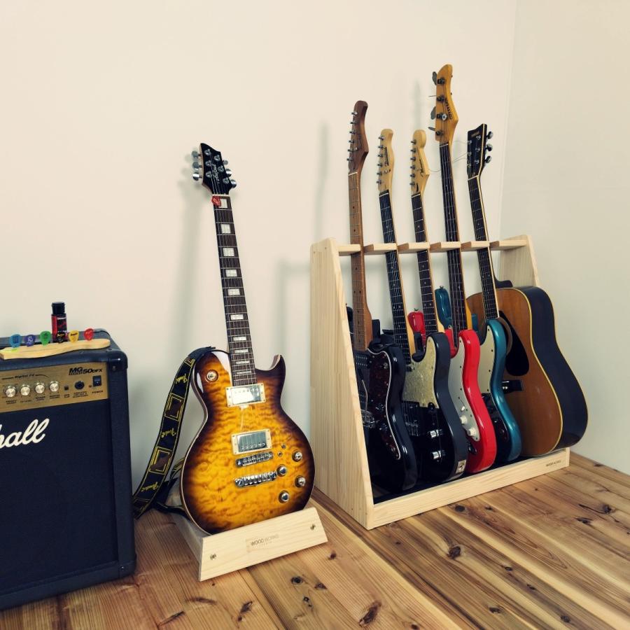 WOODWORKS ギタースタンド 1本掛 エレキギター用 ラッカー塗装対応
