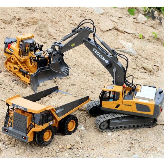 ショベルカー ブルドーザー ダンプカー ラジコン おもちゃ