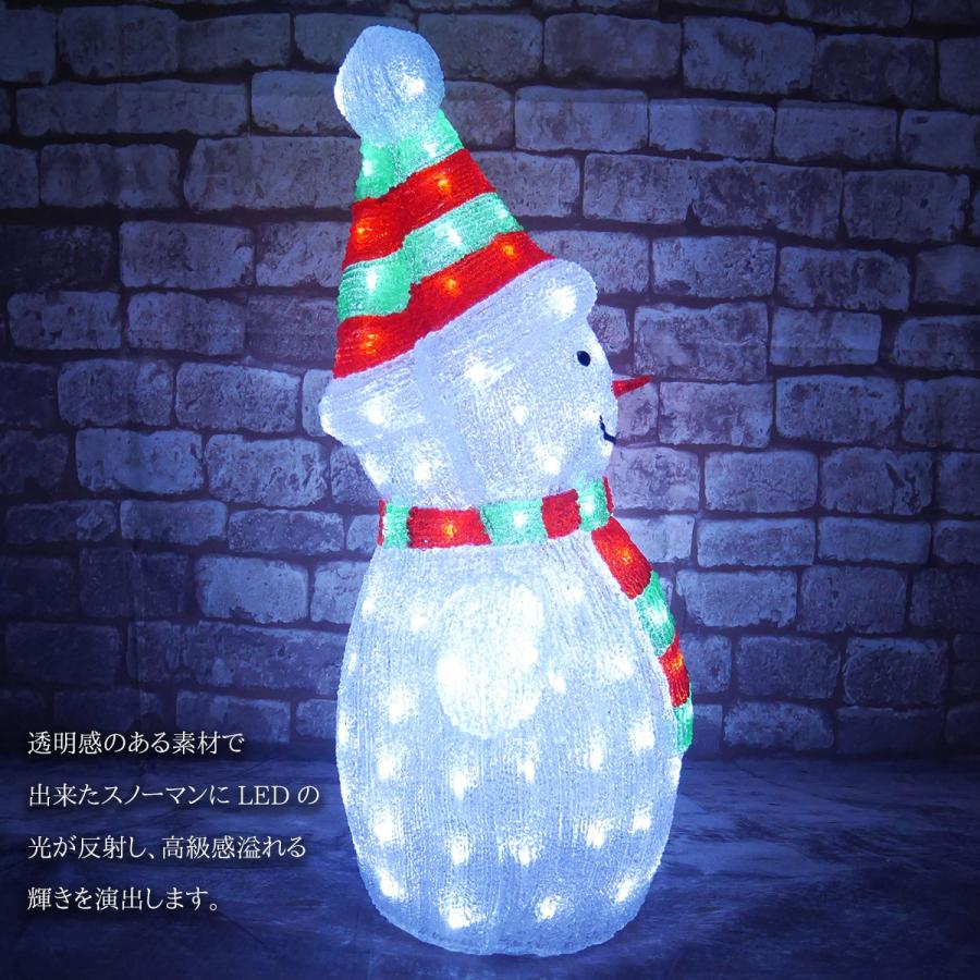 イルミネーション クリスマス LED USB クリスタル 雪だるま スノーマン