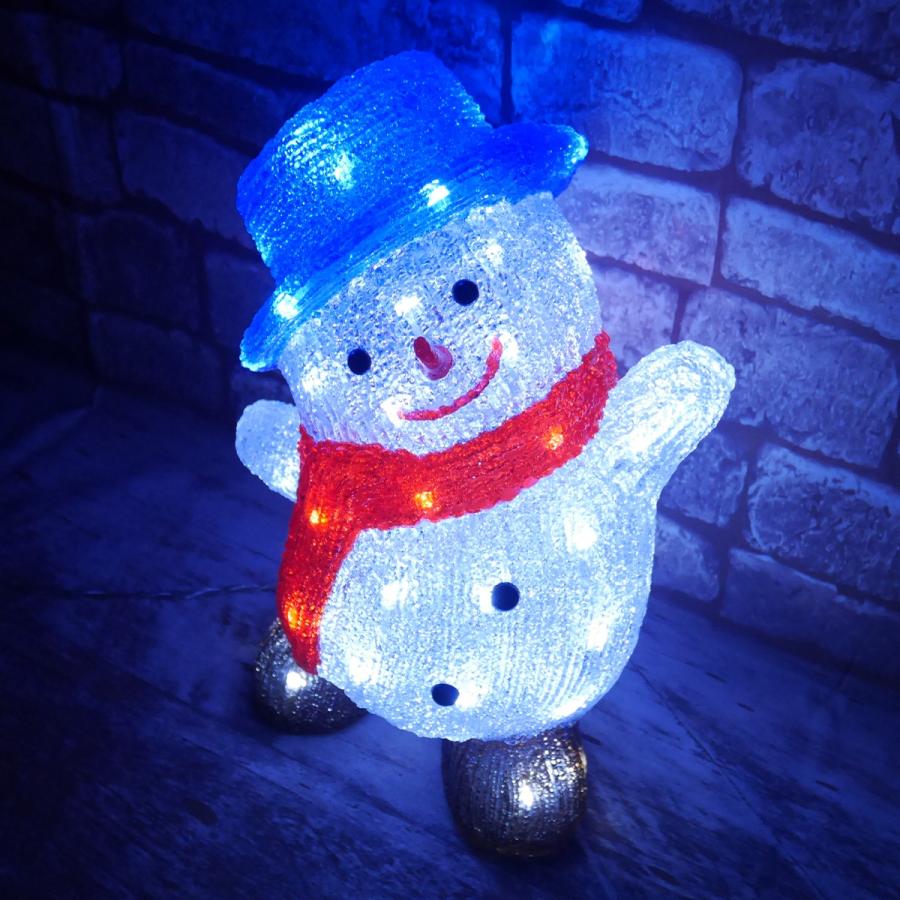 イルミネーション 可愛い雪だるま スノーマン LED USB 40cm クリスマス