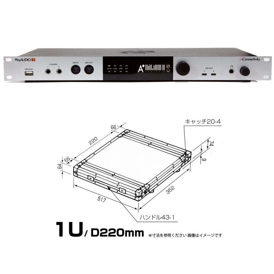 iConnectivity(アイコネクティビティ) PlayAUDIO 1U ハードケース
