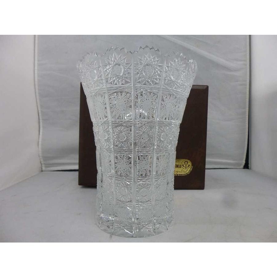 ボヘミアクリスタル BOHEMIA CRYSTAL 20cmフラワーベース 花瓶 6/6/500