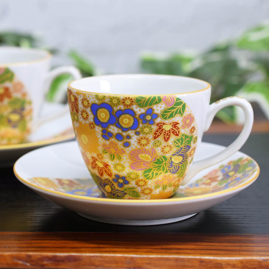 九谷焼 結婚祝い プレゼント 食器 コーヒーカップ ペアセット 花詰