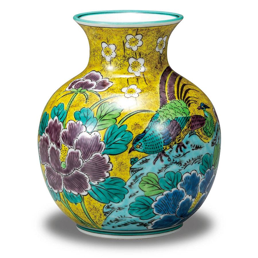花瓶 おしゃれ 陶器 九谷焼 吉田屋花鳥 : 和座倶楽部 - 通販 - Yahoo