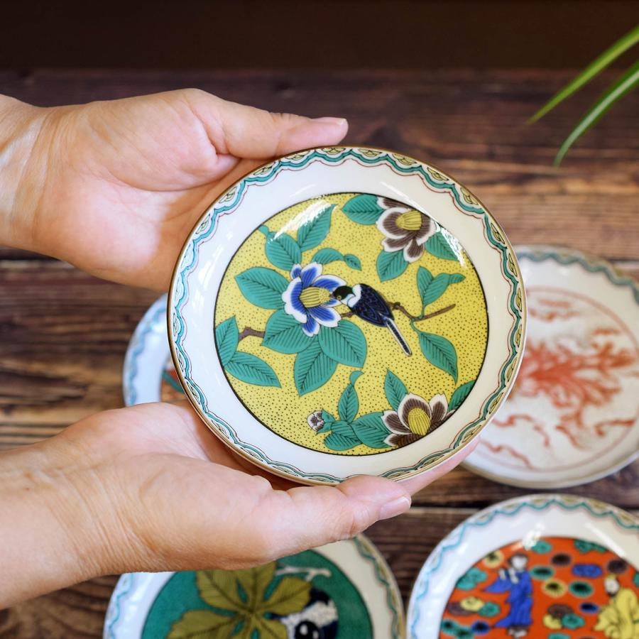 九谷焼 お皿 セット おしゃれ 食器 小皿 5枚組 時代画 陶器 和食器