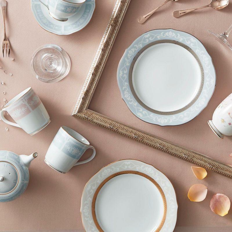 ノリタケ Noritake レースウッドゴールド 18cmプレート 中皿 ブルー
