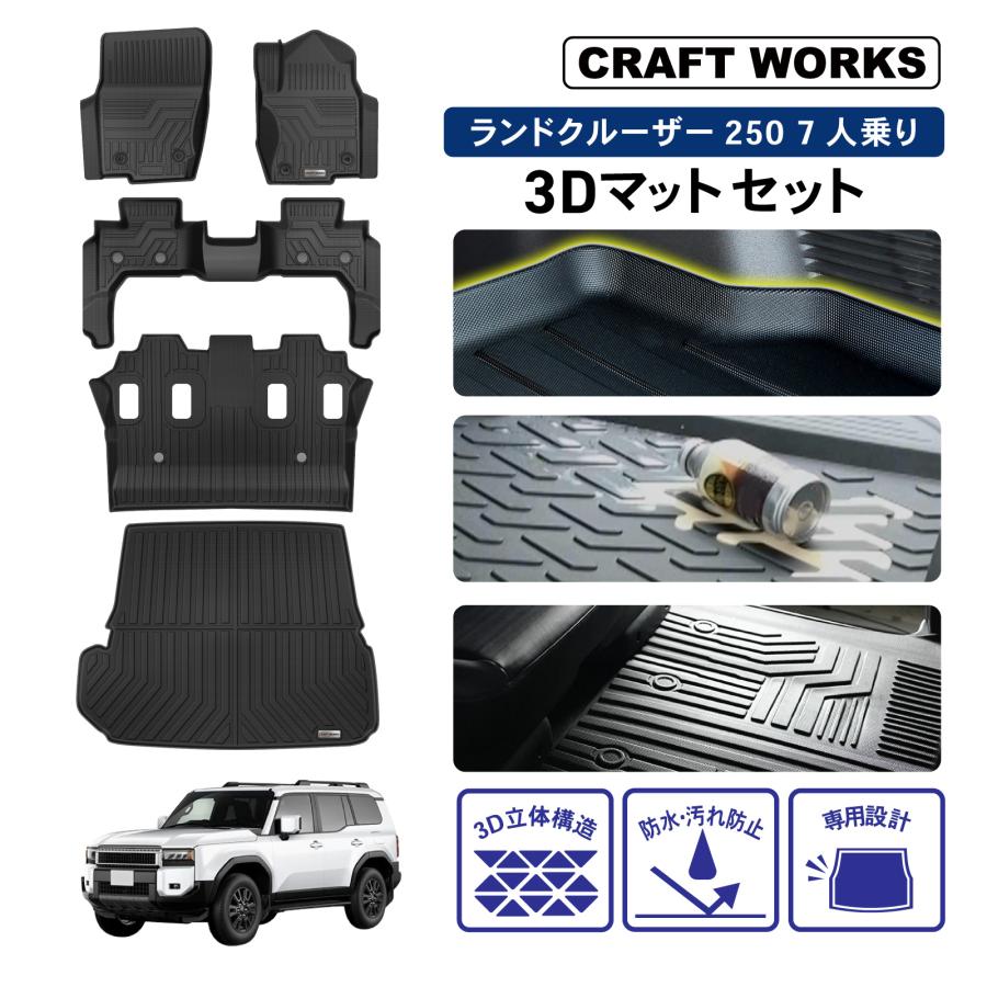 ランドクルーザー 250系 フロアマット セット ラゲッジ マットランクル