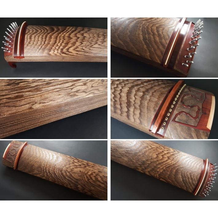 値下げ可能 直接引き取り希望 木製琴 13弦 花柄装飾 カバー付き 木製 筝 【