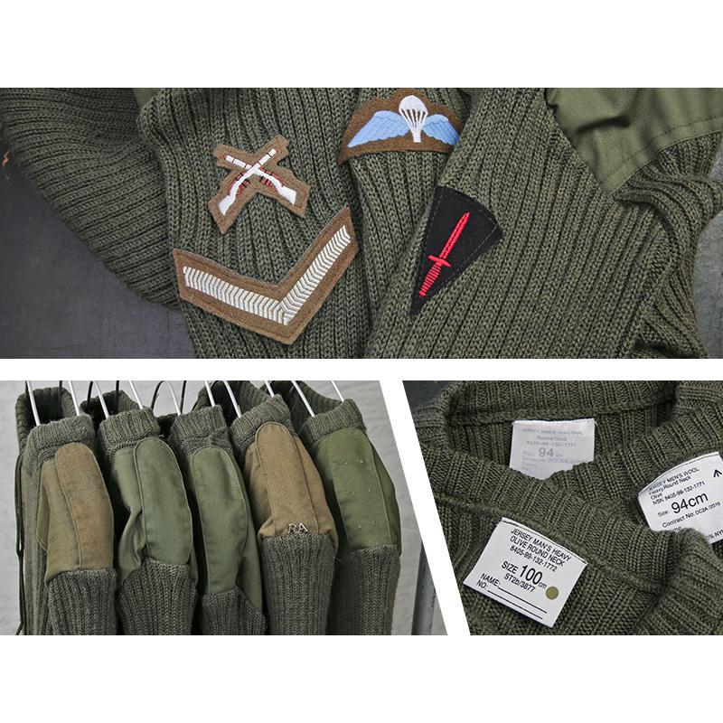 MILITARY（ミリタリー） 実物 USED イギリス軍 コマンドセーター OLIVE
