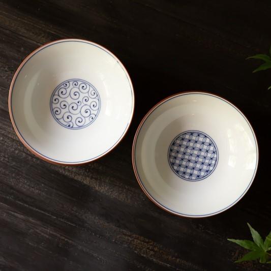 波佐見焼 高山陶器 吉祥小紋 直径15.4cm 5寸皿 取皿 有田焼 取り皿