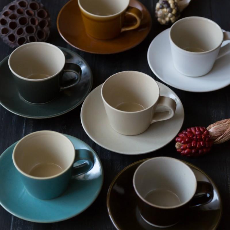 益子焼 くくシリーズ】益子焼 コーヒーカップ＆ソーサー（皿） 益子焼