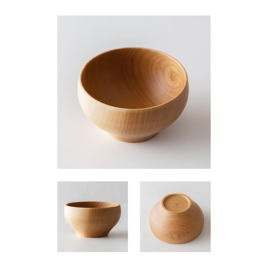 山中塗 天然木製漆器 嘉匠菴 桜〇椀 ナチュラルL 1客 化粧箱入 汁椀