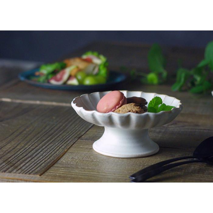 益子焼のコンポート（中） kinari ケーキスタンド デザート皿