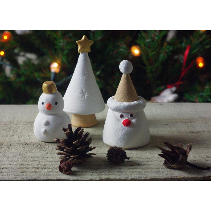 益子焼のX'masオブジェ 【サンタ】 置き物 クリスマス飾り 卓上