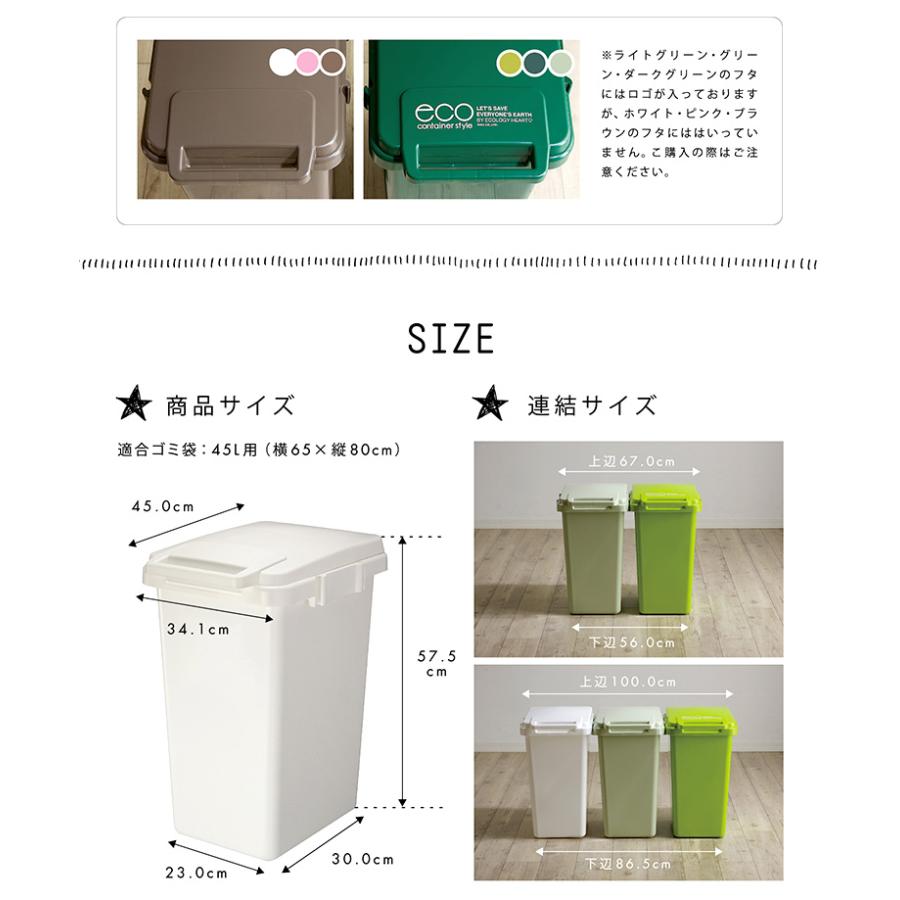 日本製 分別シール付 ふた付き ゴミ箱 ごみ箱 蓋付き プラスチック