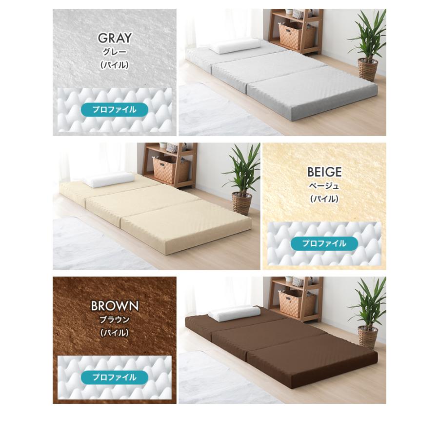 WEIMALL（ウェイモール） マットレス セミダブル 三つ折り 高反発 硬さ