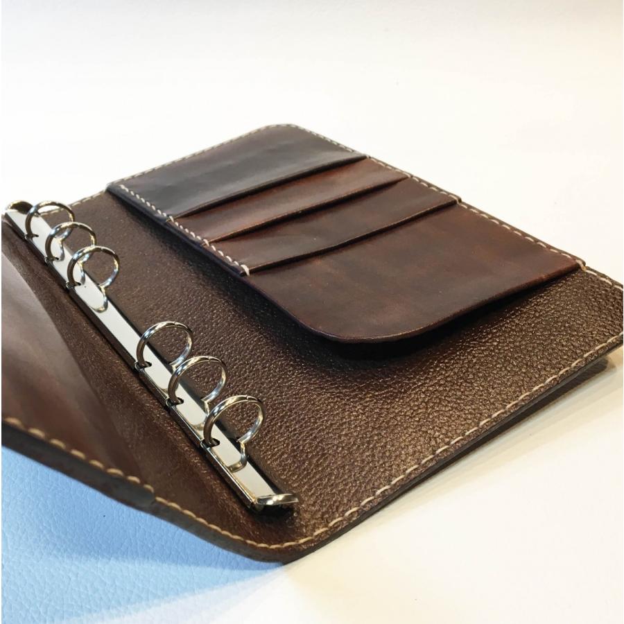 本革製システム手帳（カービング／焦茶） : WIZARD LEATHER - 通販