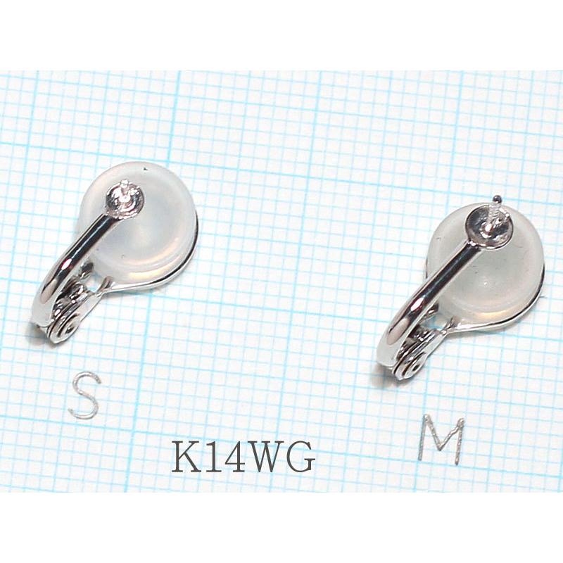 イヤリングパーツ ホワイトゴールド製 パール用 痛くない微調整可