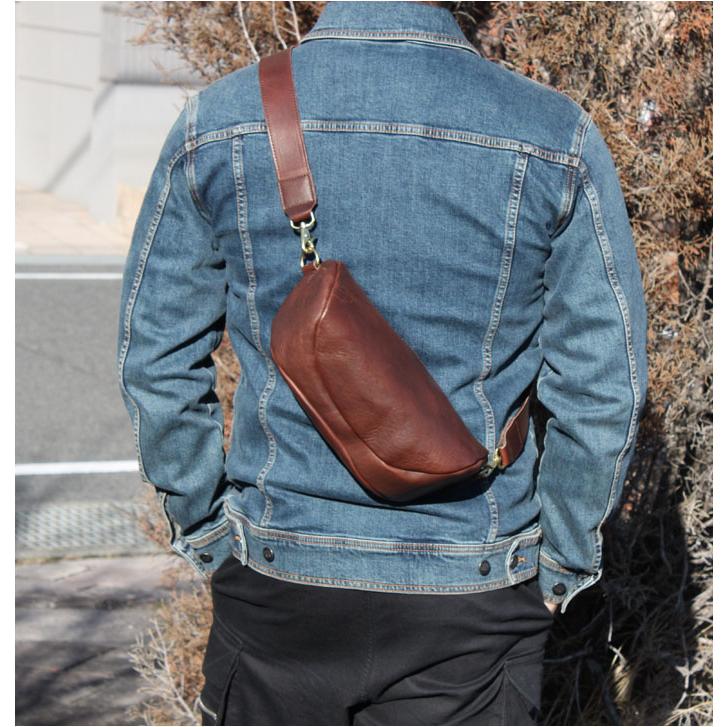 本革 ショルダーバッグ ショルダー ボディバッグ オイル レザー 革