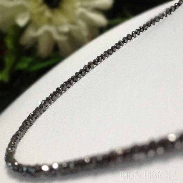 天然ブラックダイヤモンドネックレス K18WG 11.25ct Black Diamond